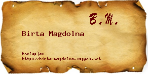 Birta Magdolna névjegykártya